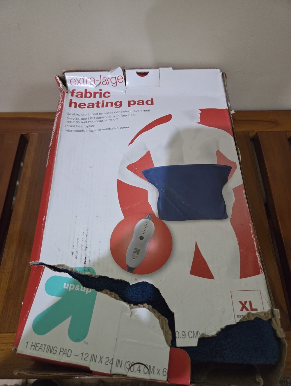 Up & Up Extra-Large Fabric Heating Pad - Navy Blue *See Details